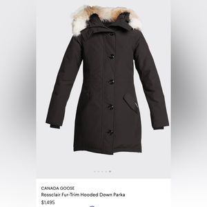 Canada Goose Rossclair Fur-Trim Hooded Down Parka